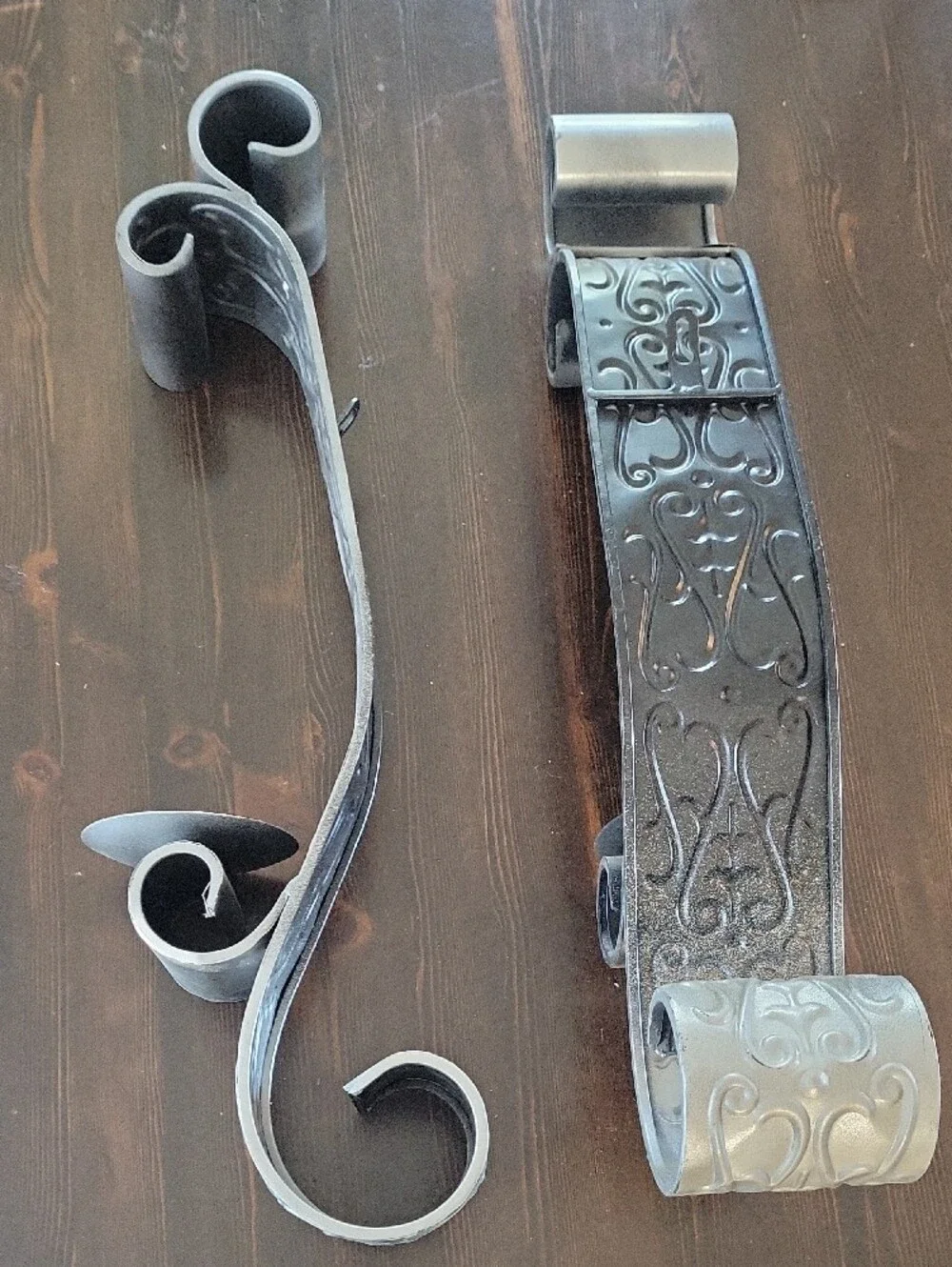 Rustic Metal Wall Sconce Pair in Gray - Decorative Home Wall Decor